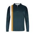 thumbnail image 5 of yillto Men's Loose Shirts Big and Tall Quarter Zip Pullover Top Casual Long Sleeve Collared Shirt Fall Winter, 5 of 5