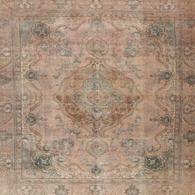 Ahgly Company Machine Washable Indoor Square Traditional Dark Gold Brown Area Rugs, 10' Square