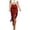 Red, variant on Jane Wardrobe Western Fringe Wrap Midi Skirt Women High Waist Suede Irregular Asymmetrical Country Bottom 1PC S-M-L-XL-XXL Plus Size Friendly