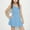Blue, variant on JUSLIO Dresses for Girls Tennis Dresses Solid Crew Neck Sleeveless Casual Dress Size 4-5Y