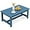 Deep Blue, variant on YYEAN HDPE Patio Coffee Table, Rectangle Outdoor Coffee Table, All-Weather Coffee Side Table for Balcony, Poolside, Deck, Garden,Frame Material-High Density Polyethylene,Brown