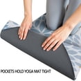 thumbnail image 3 of Blue Floral and Petal Pattern Hot Yoga Mat Towel Non Slip for Hot Yoga - Quick-Drying Yoga Mat Cover with 4 Corner Pockets with Travel Bag - Hot Yoga Towel Non Slip 70"x26", 3 of 6