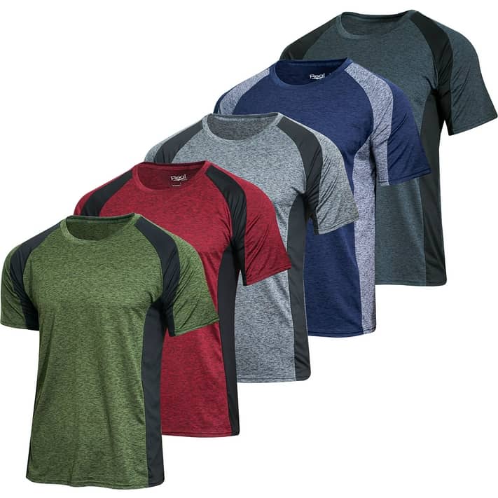5 Pack: Youth Dry-Fit Moisture Wicking Active Athletic Performance ...