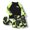 Green, variant on Boy Swimsuit 3 Piece Toddler Cute Graphic Print Long Sleeve Top and Shorts Sets with Sun Hat Rash Guard Quick Dry Bathing Suits