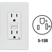 Leviton Mfg C36-GFNT1-0PT Self-Test 15A GFCI Outlet With Screwless Wall Plate- Light Almond