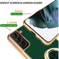 thumbnail image 3 of Compatible for Samsung Galaxy S21 Case with Ring Holder Kickstand [with Magnetic] Soft TPU Shockproof Electroplated Protective Phone Case for Galaxy S21 5G Green, 3 of 14
