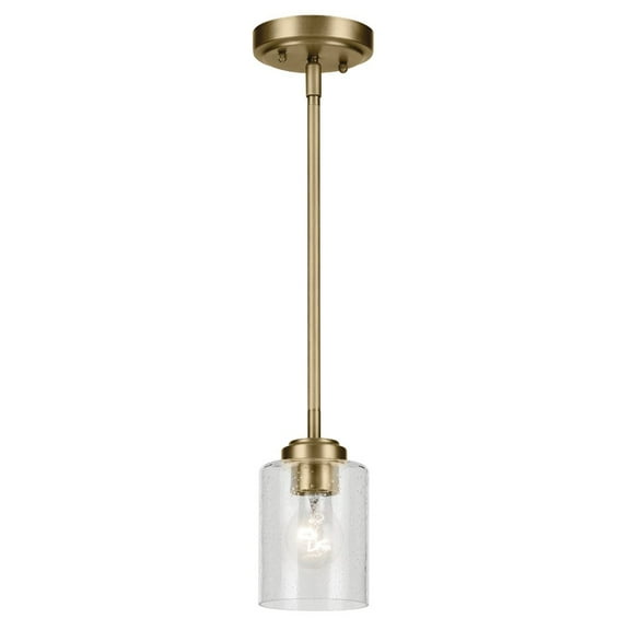 44032NBR Kichler Lighting Winslow - 1 light Mini Pendant - 7 inches tall by 4.25 inches wide-Natural Brass Finish