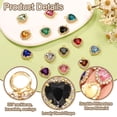 thumbnail image 3 of Uxcell 20 Pcs Rhinestone Heart Charm Crystal Heart Rhinestones Pendants Flat Back Craft Supplies for Jewelry Making Bracelet Necklace Earring Pendant DIY Accessories, Matte Black, 3 of 7