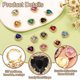 thumbnail image 3 of Uxcell 20 Pcs Rhinestone Heart Charm Crystal Heart Rhinestones Pendants Flat Back Craft Supplies for Jewelry Making Bracelet Necklace Earring Pendant DIY Accessories, Matte Black, 3 of 7
