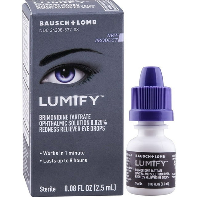 Lumify Redness Reliever Eye Drops 0.08 oz (Pack of 6)