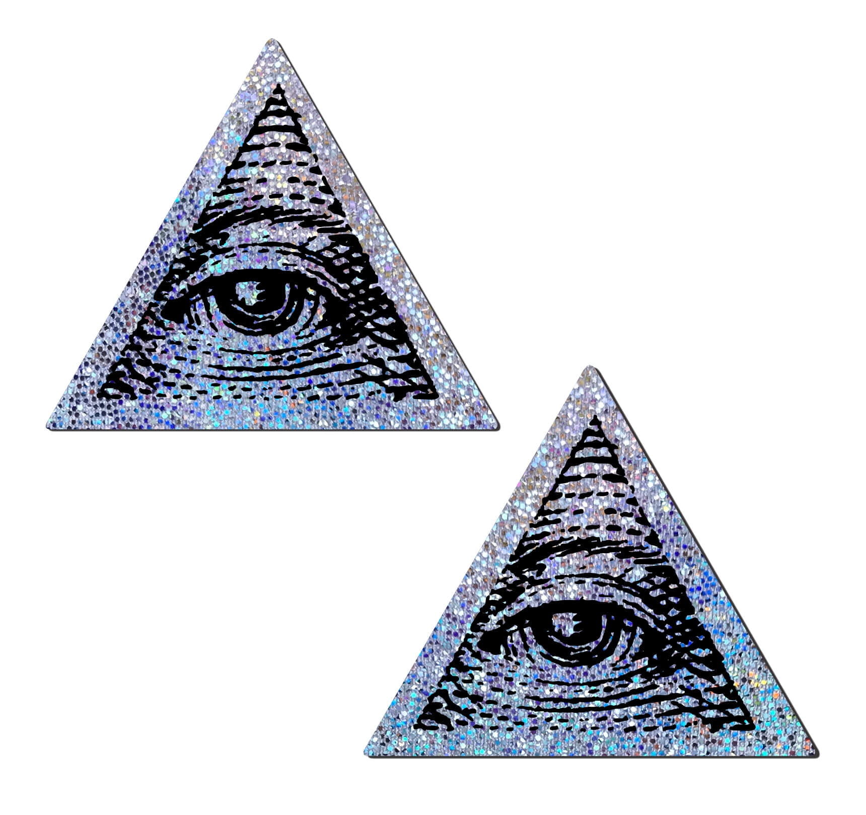 PASTEASE brand Pasties Trippy Triangle Glitter Pattern Nipple Pasties