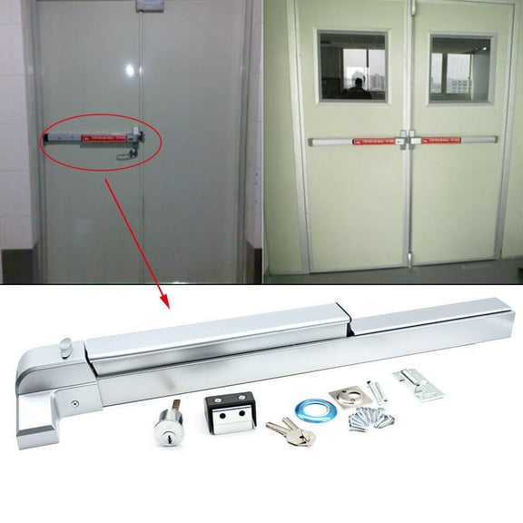Door Push Bar Panic HeavyDuty Commercial Rim Exit Device Fit 30"-36" Single Door
