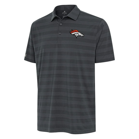 Men's Antigua Pewter Denver Broncos  Tunnel Polo