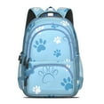 thumbnail image 2 of Blue Dog Paw Footprint Backpack for School,Cute School Bag,Schoolbag with Adjustable Shoulder Straps & Padded Back,16.9 Inch, 2 of 5