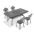 thumbnail image 2 of 5-Piece All-Weather Cast Aluminum Dining Set with Black Frame - Durable Outdoor Furniture for Patio, Ergonomic Comfort & Easy Assembly, 2 of 9