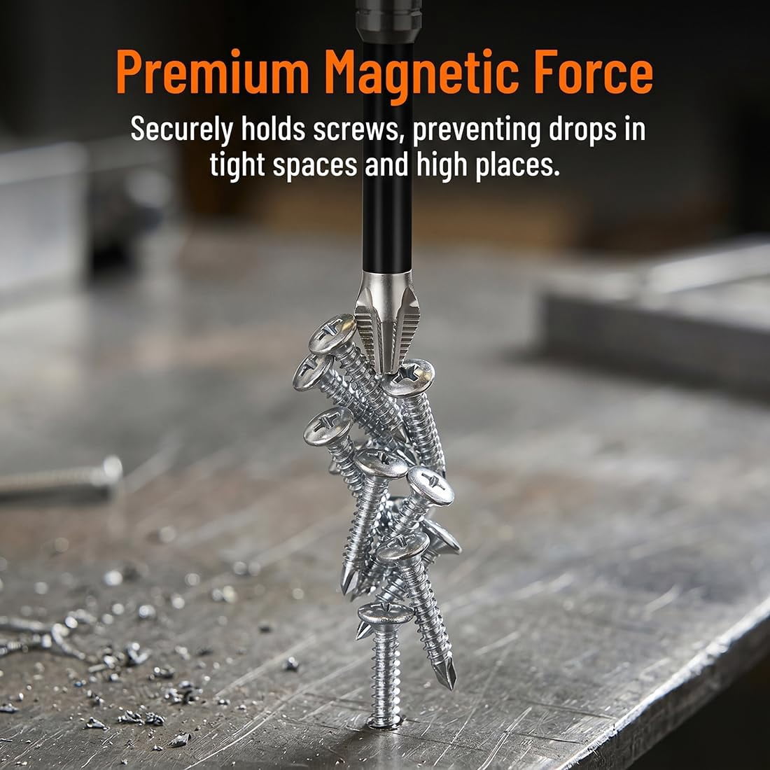 Universal High Magnetic Screwdriver Drill Bit Set - Anti-Slip Driver Bit Set for Impact Driver & Electric Drills - Premium Alloy Steel Fixion Tools (9PCS)
