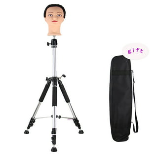 Wig Stand Tripod with Suction Cups Mini Adjustable Mannequin Head Stand  Manikin Head Tripod Stand Portable Cosmetology Hairdressing Training Mannequin  Head Stand 