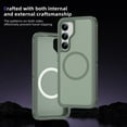 thumbnail image 5 of Magnetic Clear Case for Samsung Galaxy S24 Plus, Hybrid Protective Silicone Bumper, Slim Smooth Sleek Matte Frosted Case for Men Women for Samsung Galaxy S24 Plus, Green, 5 of 7