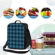 thumbnail image 4 of Disketp Blue Black Plaid Bolsa Térmica Estampada para Almuerzo, Lonchera para Hombres y Mujeres Adultos, 4 of 7