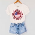 thumbnail image 6 of Vetsdori American Flag T Shirts for Women Short Sleeve Independence Day Pullover Casual 4th of July,Red White and Blue Graphic Crew Neck USA Years Anniversary Womens Tops Summer, 6 of 7