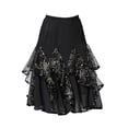 thumbnail image 5 of Dancing Skirt, Dance Costume Tango Cha Cha Flamenco Dress Maxi Skirt Dance Black, 5 of 8