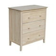 thumbnail image 2 of Pemberly Row 3-Drawer Solid Parawood Chest with Euro Glides in Natural, 2 of 11