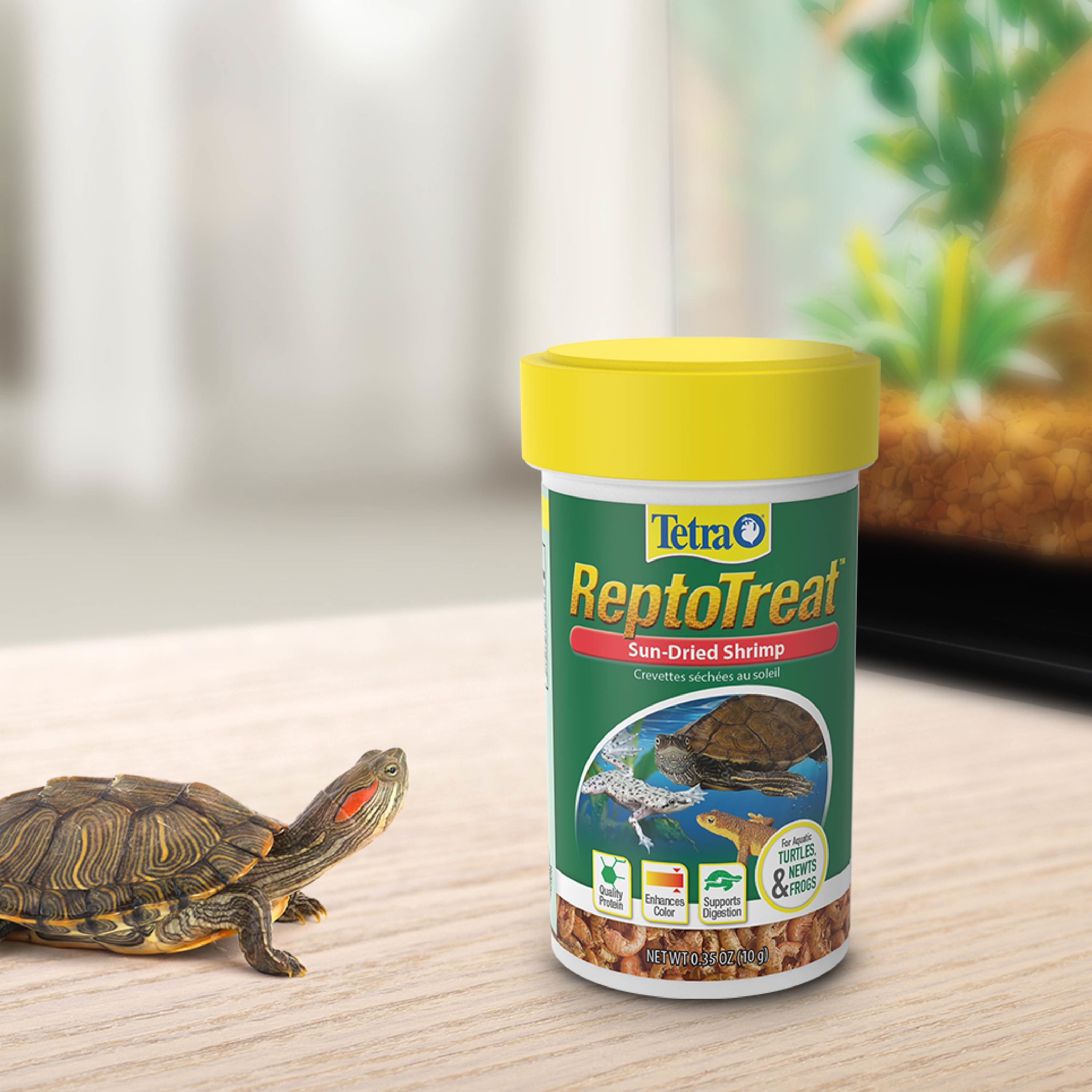 (6 pack) Tetra ReptoTreat Sun-Dried Shrimp Treat for Aquatic Turtles, Newts and Frogs, 0.35 oz