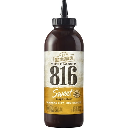 (2 Pack) KC Masterpiece 816 Sweet Maple BBQ Sauce, 20 (Best Sweet Barbecue Sauce)