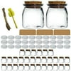 YEBODA 30 Pcs 5oz Glass Pudding Bottles with Cork Lids,Yogurt Container ,Favor Jars for Honey,Jams,Milk,Mousse,Candle Making,Wedding Favors,Shower Favors,Baby Food.Dessert.