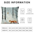 thumbnail image 5 of Nawypu  Throw Pillow Covers Red Fox with Red Yellow Bird Winter Forest Landscape Decorative Pillow Cover  for Pillows Couch Sofa Bed, 5 of 5