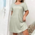 thumbnail image 2 of cfhntfmh Nuisette Sans Manches pour Femmes Grande Taille à Bretelles Spaghetti Col Rond Combinaison Intégrale Robe de Nuit Courte Babydoll Chemises de Nuit, 2 of 5