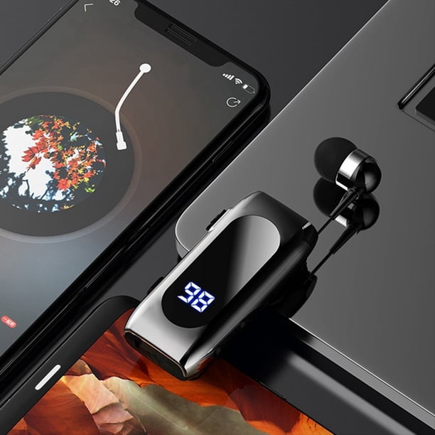K55 Lavalier Auriculares Inalámbricos Pantalla Digital Cable Empresarial Resistente Al Agua Auriculares Intrauditivos Ultra Bluetooth,A