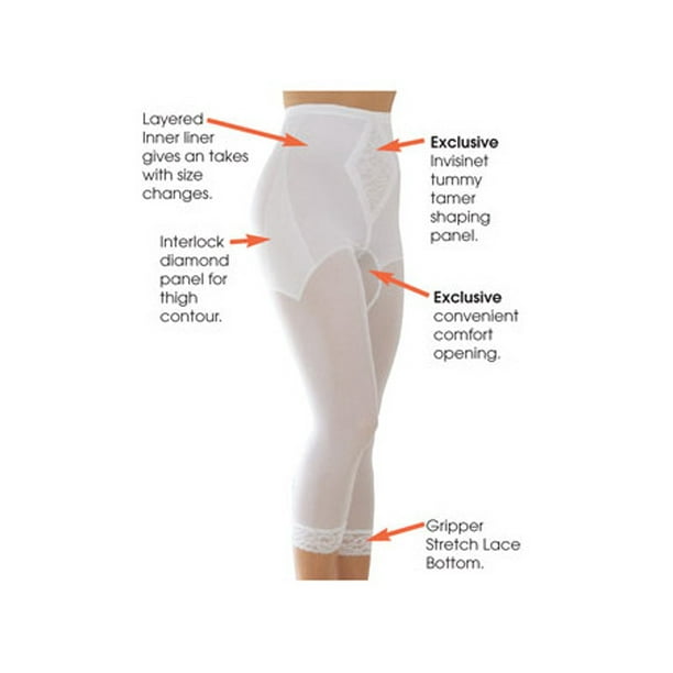 Rago Shapewear Mid-Calf Light Control Beige Capri Pant Liner Size