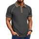 thumbnail image 1 of pstuiky camisetas camisas para hombre, Blusa de manga corta con cuello vuelto, transpirable, con botones y color liso para hombre camisas casuales para hombre m, 1 of 7