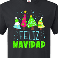 thumbnail image 4 of Inktastic Feliz Navidad Colorful Decorated Trees T-Shirt, 4 of 5