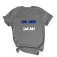 thumbnail image 4 of Nmnitkp Womens Tops We Are Japan Football Fan Graphic T-Shirt, Crew Neck Short Sleeve Casual Tee, Multiple Colors Available Gray,S, 4 of 5