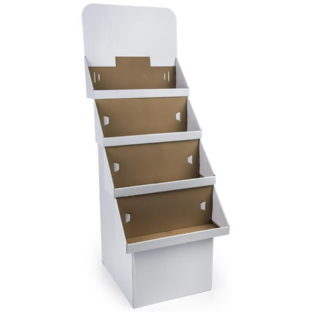4 Tier Point Of Purchase Dump Bin Display With Removable Header