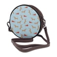 thumbnail image 2 of Lsque Dachshund Dog Pattern Shoulder Bag – Microfiber Leather Crossbody with Detachable Strap & Handle Ring, Waterproof & Durable, Elegant Everyday Carry, 2 of 5