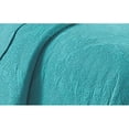 thumbnail image 2 of Better Home Style 3 Piece Luxury Floral Ultrasonic Embossed Solid Color Quilt Coverlet Bedspread Oversized Bed Cover Set # Stacy (Turquoise, Full / Queen), 2 of 2
