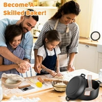 Cast Iron Dutch Oven for Bread Baking, 5 QT Pre-Seasoned Pot with Skillet Lid, Sourdough Baking Supplies Included