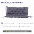 thumbnail image 4 of Outsunny 2 Seater Garden Bench Cushions, 3.9 Inch Thick Outdoor Soft Pad, 4 of 9