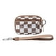 thumbnail image 1 of Portable Waterproof Wristlet Pouch - Clear Card Slot Plaid Clutch, Polyester Zip Wallet, Breathable Lightweight Wear-Resistant Travel Organizer Bag, 1 of 5