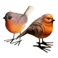 thumbnail image 4 of Figuras de pájaros decorativas, modelos de animales, juguetes en miniatura, estatuas de pájaros, figuras decorativas. Naranja, 4 of 9