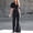 Black, variant on Women'S Jumpsuits Formal Sleeveless Short Sleeve 2026 Wide Leg Pant One Piece Jumpsuits V Neck Elastic Waist Baggy Overalls Walking Clothes For Wedding Travel Casual S
