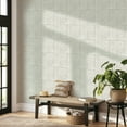 thumbnail image 3 of Tempaper Tile Block Stone White Peel and Stick Wallpaper, 20.5" x 16.5', 3 of 7