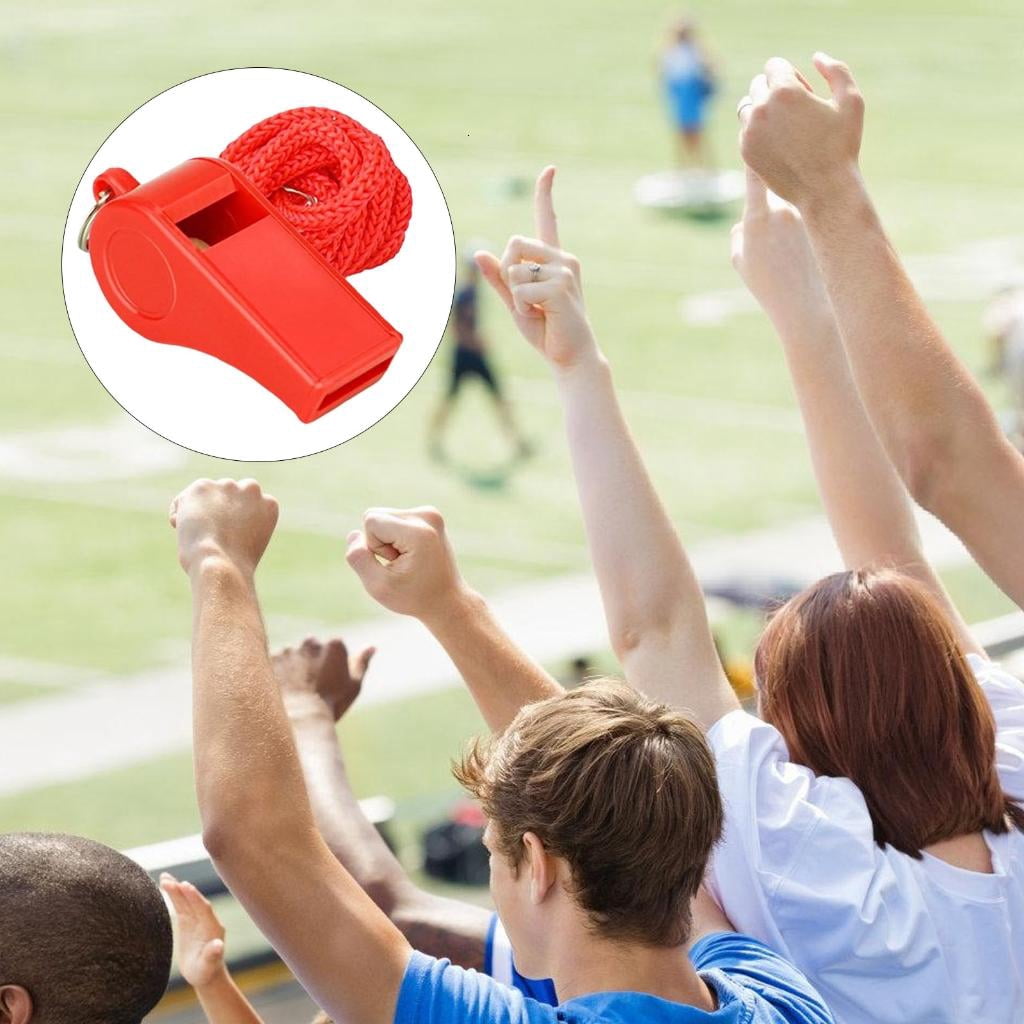 Yihuala 50Pcs Referee Coaches Whistles Loud Crisps Sound Sports Whistles with Lanyard for Soccer, Football, Basketball
