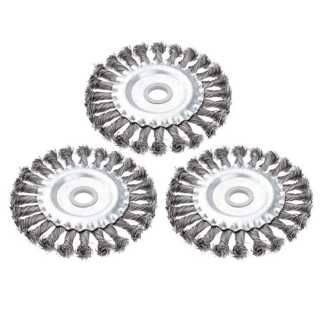 Herramientas De Limpieza De Superficies Metálicas Con Removedor De Rueda De Alambre De Nudo Giratorio de material acero 3 Piezas Gloria Rueda de alambre con nudo giratorio