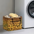 thumbnail image 2 of Yuyamidu Sunflower Music Storage Basket Fabric with Handles Quilted Basket Large Capacity Laundry Basket Portable Folding Storage Nursery Organizer Bin for Clothes Toys, 2 of 6