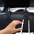 thumbnail image 2 of Gancho para reposacabezas de fibra de carbono para asiento trasero de coche, (4 piezas), gancho para asiento delantero de coche, gancho para bolso de coche, colgador para coche (negro), 2 of 5