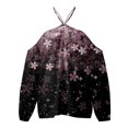 thumbnail image 5 of Camisas Para Mujer Flores Estampado Cuello en V Manga Larga Halter Erógeno Hombro Camiseta Casual Tops Blusa Odeerbi ODB125053, 5 of 5
